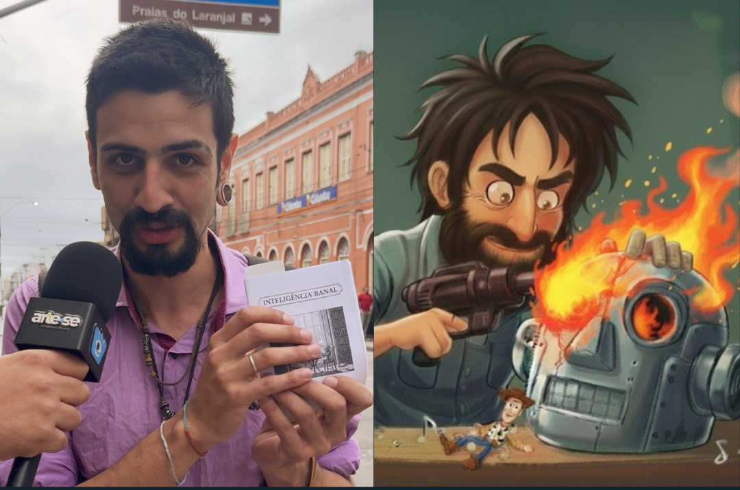 Poeta das ruas usa a inteligência artificial como crítica