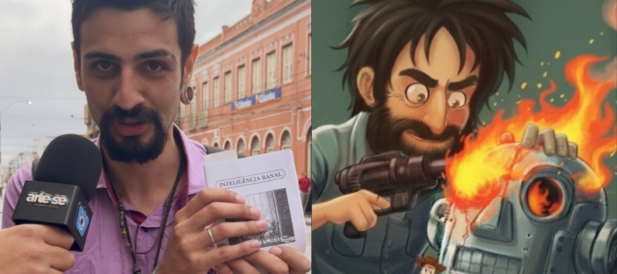 Poeta das ruas usa a inteligência artificial como crítica